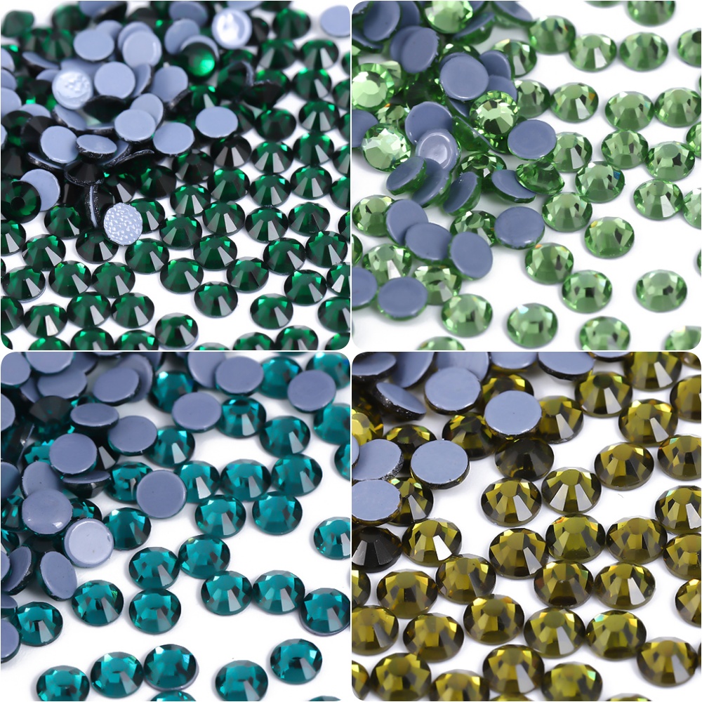 Nail Art Emerald Green - Glas Smaragd Peridot Groen Kristal Hotfix