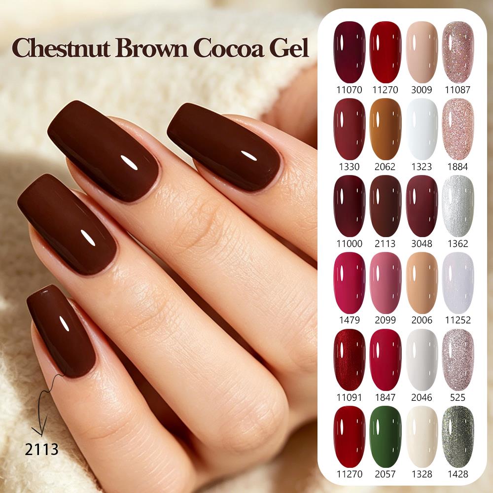 Nail Art Burgundy - Clou Beaute Herfst Winter Gel Nagellak