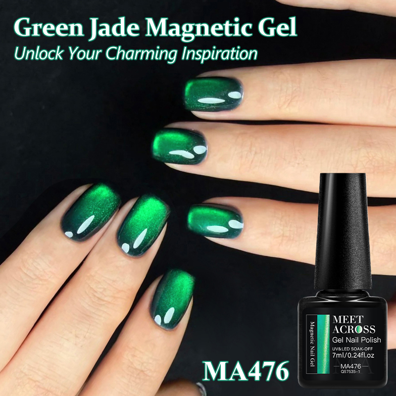 Nail Art Emerald Green - 7ml Emerald Green Cat Magnetic Gel