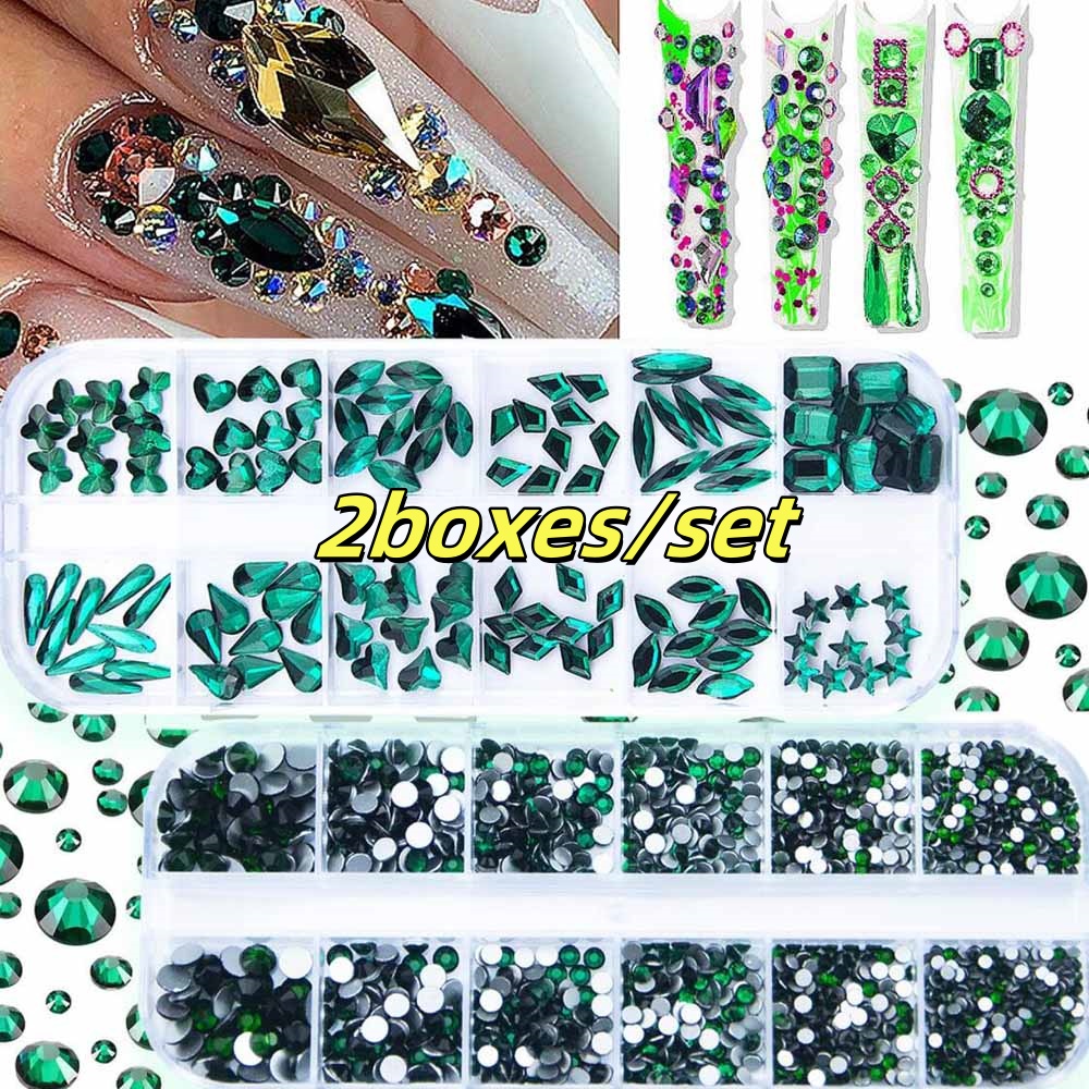 2 Dozen Smaragdgroene Nagelste - Nail Art Emerald Green recensie en prijs