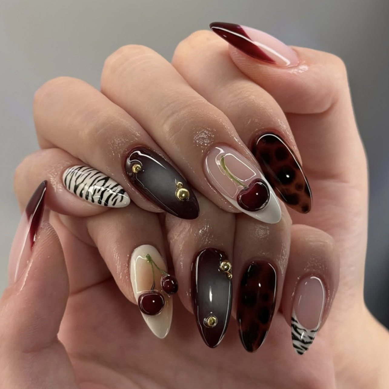 24 stuks bordeaux nude bruine  - Nail Art Burgundy recensie en prijs