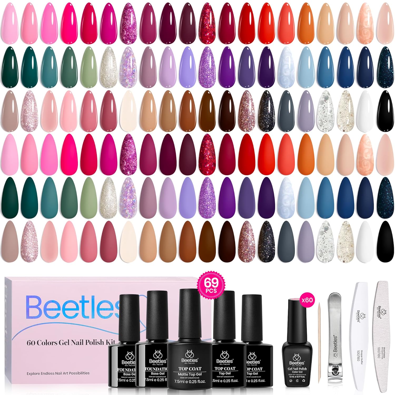 Beetles Gel Nagellak Set - Tra - Nail Art Burgundy recensie en prijs