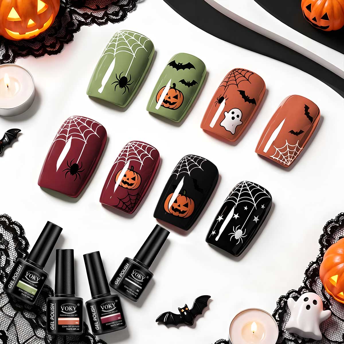 4-pack olijfgroene, oranje, bo - Nail Art Burgundy recensie en prijs