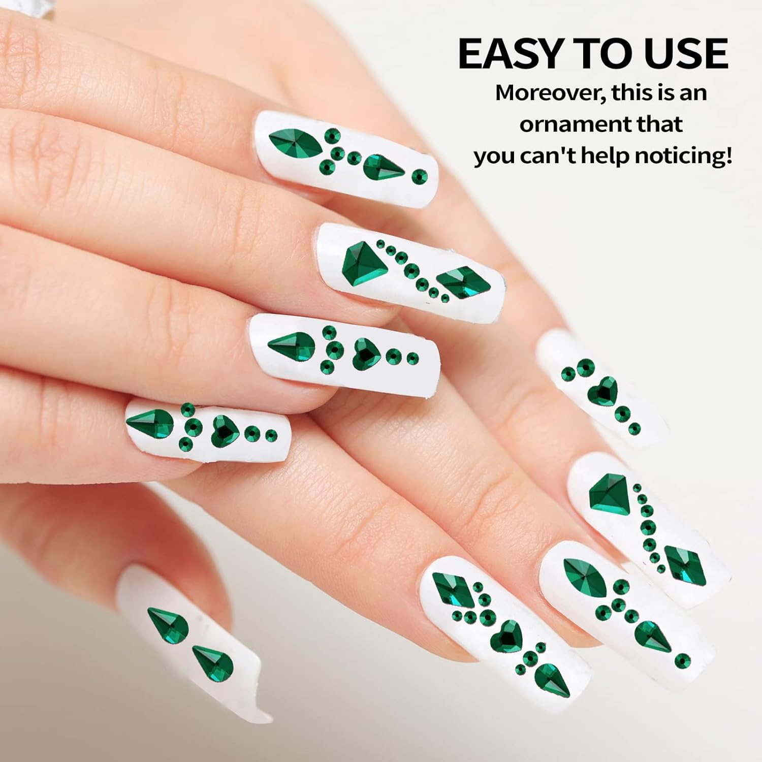 12-roosters smaragdgroene plak - Nail Art Emerald Green recensie en prijs