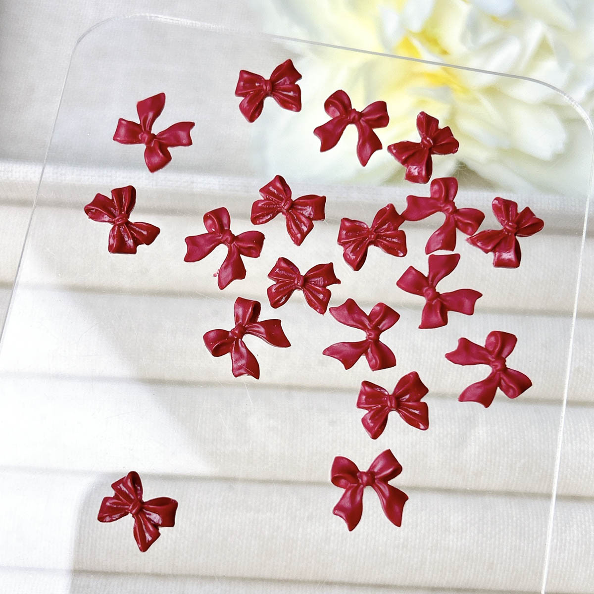 50PCS Bordeaux 3D Acryl Boog N - Nail Art Burgundy recensie en prijs